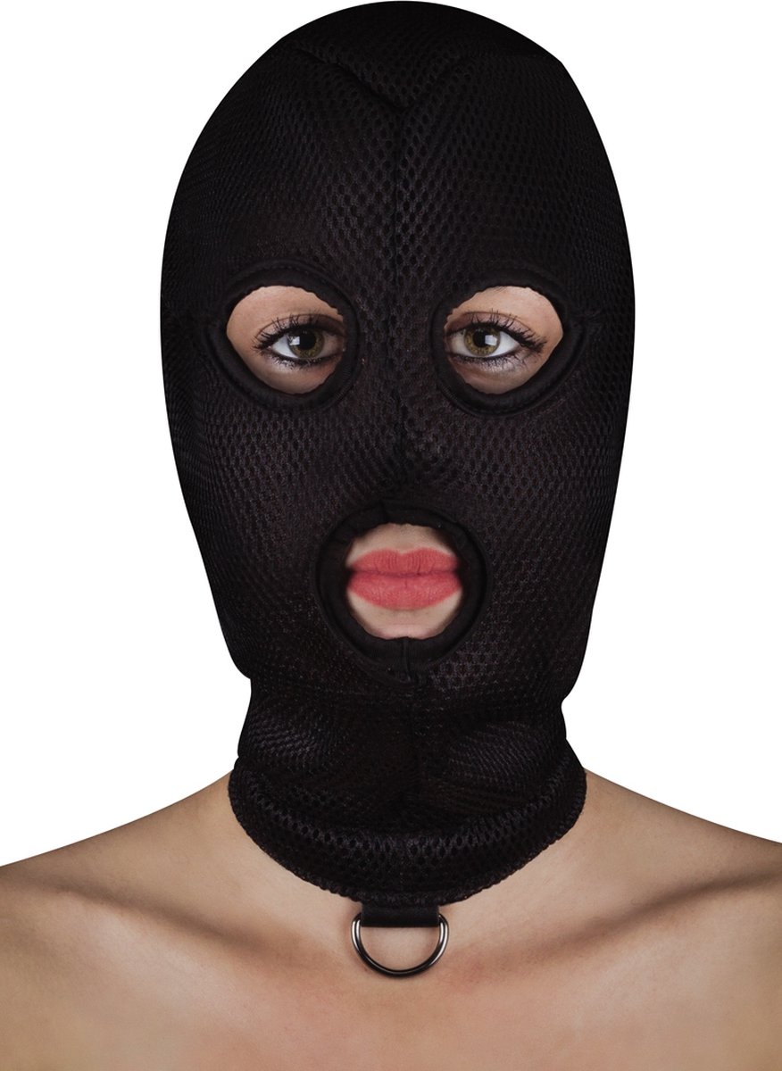 Goedkoopste BDSM masker van netstof met D-ring