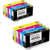 Inktdag inktcartridge voor Epson 405XL - Multipack van 8 stuks - Met Chip - Epson 405 - Voor Printers: Epson WorkForce Pro WF-3820 DWF - WF-3825 DWF - WF-4820 DWF - WF-4825 DWF - W