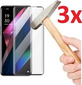 Full Cover 3D Edge Tempered Glass Screen Protector Geschikt Voor Oppo Find X5 - Screenprotector Ultradun Gehard Glas - Optimale Display Bescherming - Volledige Dekking Schermbesche