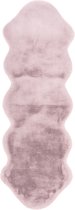 Konijn Dubbel Schapenvacht 300 Roze Vloerkleed 60cm x 180cm | Kinderkamer | Babykamer | Tapijt | Hoogpolig | Zacht