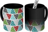 Magische Mok - Foto op Warmte Mokken - Koffiemok - Patronen - Driehoek - Design - Magic Mok - Beker - 350 ML - Theemok