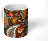 Mok - Koffiemok - Abstract - Paisley - Vintage - Patroon - Boho - Mokken - 350 ML - Beker - Koffiemokken - Theemok