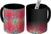 Magische Mok - Foto op Warmte Mokken - Koffiemok - Pixels - Psychedelisch - Design - Patronen - Magic Mok - Beker - 350 ML - Theemok