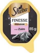 Sheba Finesse - Katten natvoer - Mousse - Zalm - 22 x 85 gr