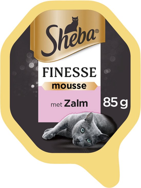 Sheba Finesse - Katten natvoer - Mousse - Zalm - 22 x 85 gr