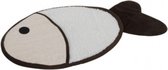 krabmat vis 8 x 40 cm polyester wit/bruin