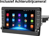 TechU™ Autoradio AT27 – 1 Din Dual Camera – 8” Touchscreen Monitor – Bluetooth & Wifi – Android 9.1 – Handsfree bellen – FM radio – USB – GPS Navigatie