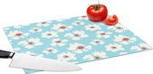 Planche à découper en Verres - 39x28 - Aquarelle - Fleurs - Motif - Planches à découper en Glas