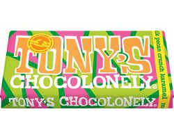 Tony Chocolonely Chocolade Reep - Melk Pecan Crunch Karamel 180 gram
