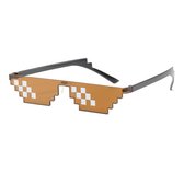 Freaky Glasses - Thug Life Zonnebril - Festivalbril - Koningsdag - 6 Pixels - Deal with it - Feest - Meme - Zonnebril - Glasses - oranje