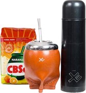 EquisMate Classic Orange - Yerba Mate Cimarron Cup - Sinaasappel - Thermofles - Bombilla