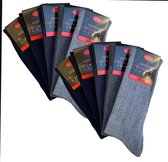 10 paar nette heren sokken - Comfort sokken - Business sokken - Maat 47-49 - Blauw Mix - Multipack - Mega pack