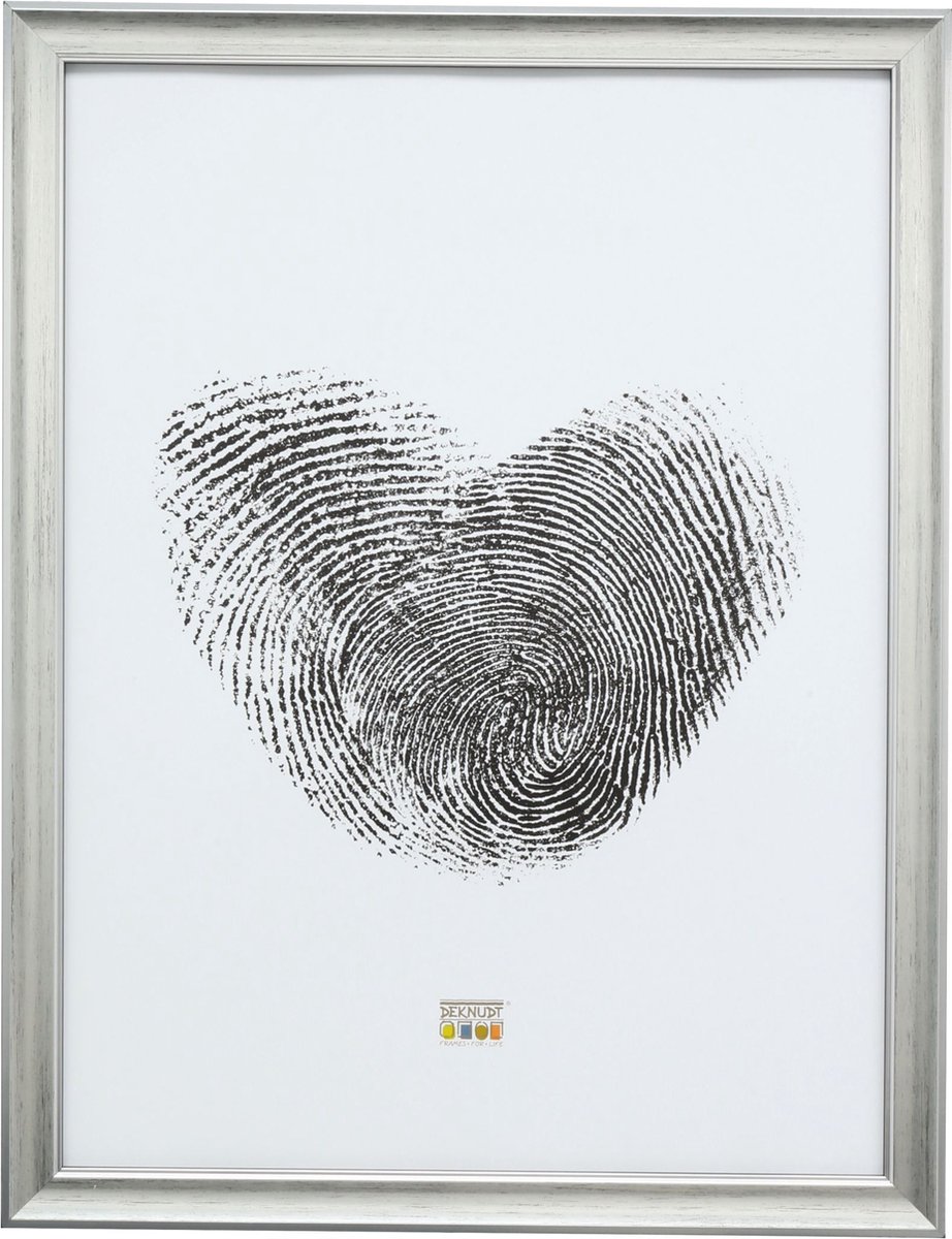 Deknudt Frames fotolijst S40JE2 - zilver met zwarte zijkant - 40x50 cm