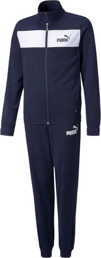 PUMA Poly Suit cl B Jongens Trainingspak - Donkerblauw - Maat 176