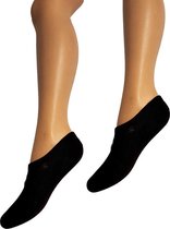 2 Paar Sneaker Sokken - Kousenvoetjes Footies - Steps Zwart - Maat S/M maat 35-38 - Kousenvoetjes Dames