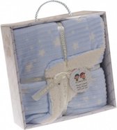 babydeken 110 x 140 cm katoen blauw