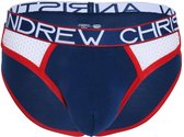 Andrew Christian Almost Naked Retro Mesh Brief Navy - MAAT S - Heren Ondergoed - Heren Slips - Slip