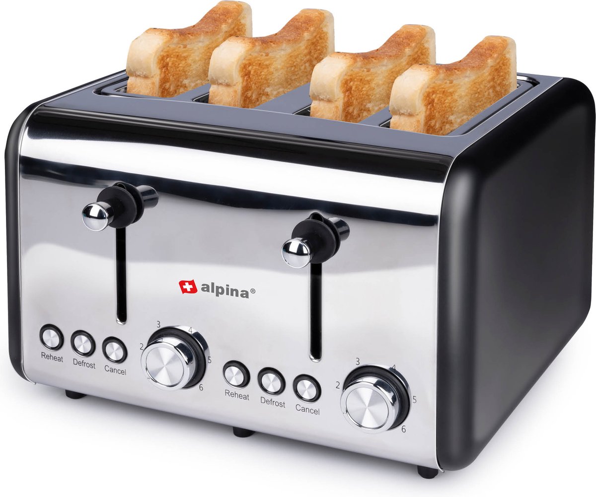 SEVERIN Grille-pain automatique 1 000 W, Toaster compact 1 fente jusqu'à 2  tranches, Grille-pain électrique avec réglage du degré de brunissage 