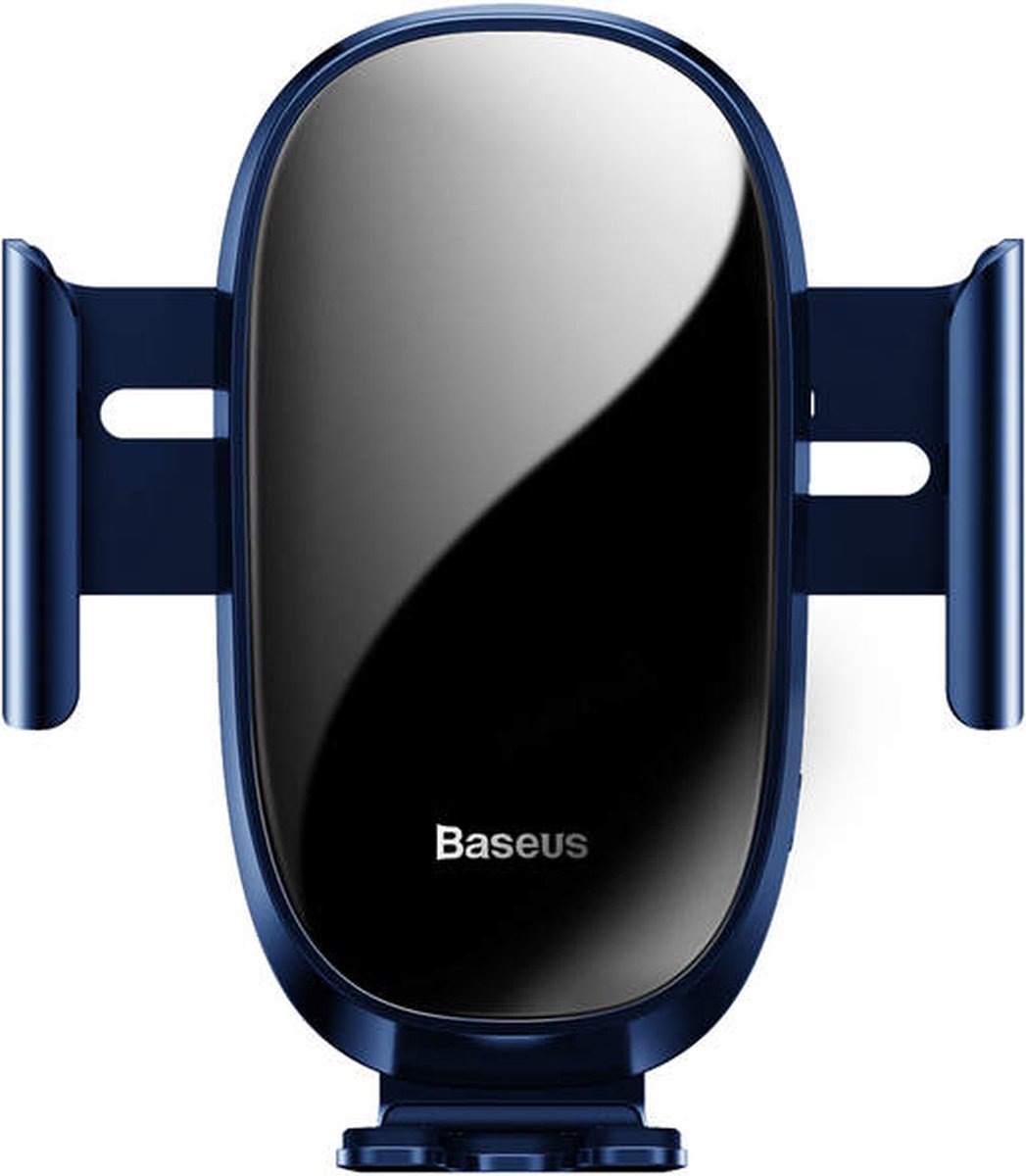 Baseus Car Mount Smart Gravity Telefoonhouder Ventilatiebeugel Elektrisch Auto Lock Blauw