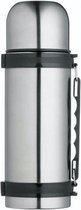 thermoskan 1 liter 30 x 8 cm RVS zilver