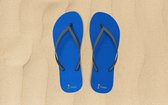 Huurdies Slippers | Teenslippers | Donkerblauw | Maat 45 - 47 | 1,5 cm dik