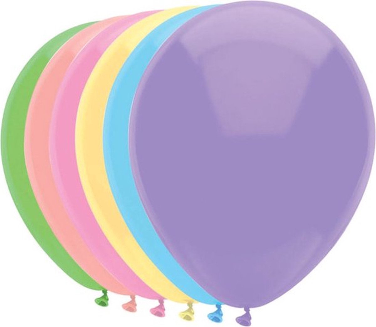 50 x Ballonnen Pastel Multicolor