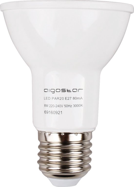 Spot PAR20 - E27 | Lampe halogène LED 8W=60W | blanc chaud 3000K