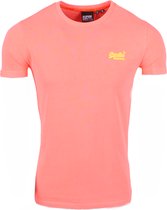 Superdry - Heren T-Shirt - Vintage Logo - Organic Cotton - Neon Oranje