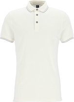 Profuomo slim fit polo - stretch katoen pique - off white -  Maat: XL