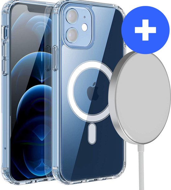 vacuüm Ook Hoopvol Draadloze Oplader voor iPhone 12 Mini met Magnetisch Hoesje Transparant -  Oplader met... | bol.com