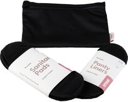 Imse Starterskit Maandverband - Zwart - Zonder Sluiting - Herbruikbaar - Milieuvriendelijk - Eco-friendly wetbag