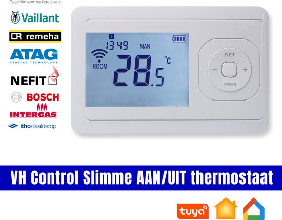 VH Control slimme thermostaat CV ketel - Draadloze verbinding - Voor  AAN/UIT bediening... | bol.com