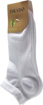 ISKADO unisex |3 paar sneaker sokken|bamboe sokken|antibacterieel|80% bamboe| wit| maat 35-38