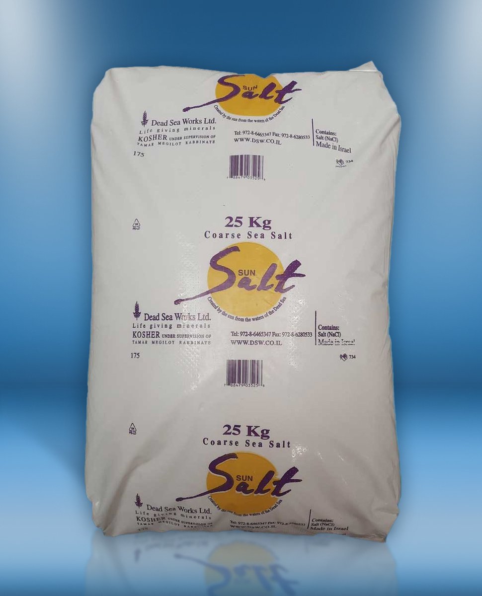Dode Zee zout 25 kg fijne korrel – Sun Salt