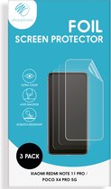 iMoshion Screenprotector Geschikt voor Xiaomi Redmi Note 11 Pro / Poco X4 Pro 5G - iMoshion Screenprotector Folie 3 pack