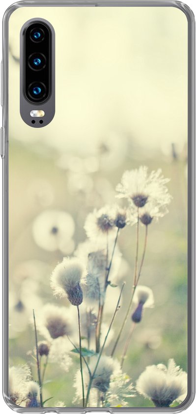 Coque Huawei P30 - Fleurs - Champ - Wit - Coque de téléphone en Siliconen