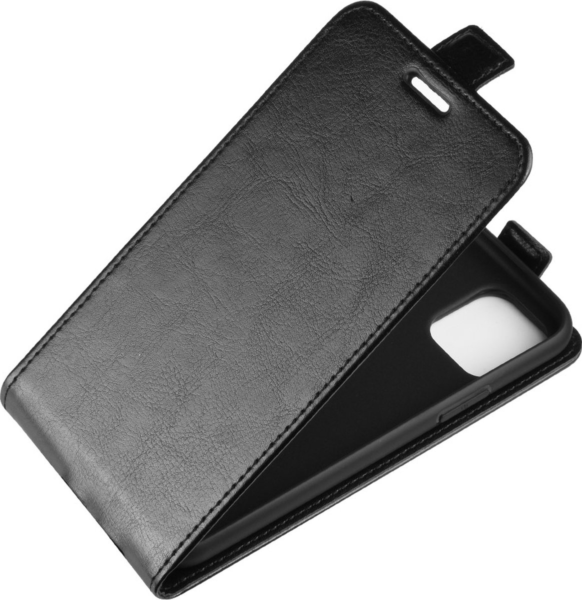 Mobigear Telefoonhoesje geschikt voor Apple iPhone 11 Pro Hoesje | Mobigear Flipcase | Pasjeshouder voor 1 Pasje | Telefoonhoesje voor Pinpas / OV Kaart / Rijbewijs - Zwart