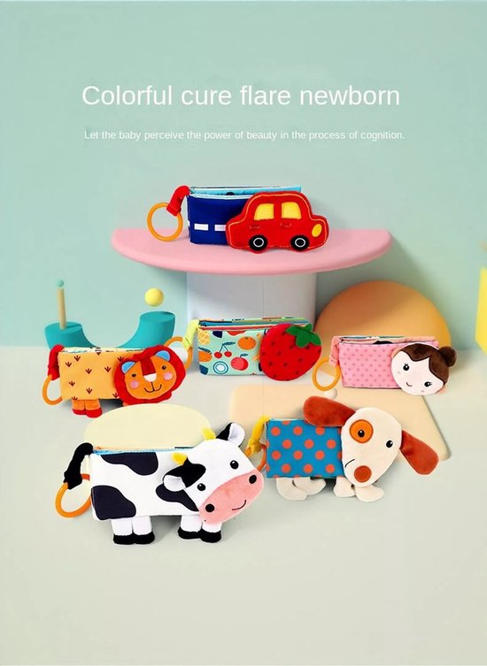 Baby speelgoed/knisperboekje /baby born/boek voor kinderen/ Educatief Baby Speelgoed /Zacht Baby boek /babyboekje/ Zacht Speelgoed/Speelgoed voor baby/ educatief boek/ Cars van Jubeez — afbeelding 2