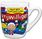 feestmok Vrijwilliger 325 ml keramiek wit