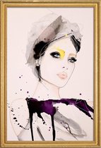 JUNIQE - Poster met houten lijst Intent -13x18 /Kleurrijk