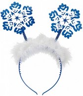 tiara Marabou sneeuwvlokken dames blauw one-size