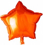 folieballon ster 45 cm oranje