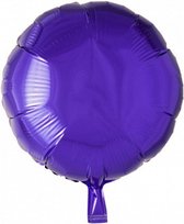 folieballon rond 45 cm paars