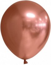 ballonspiegel chroom 13 cm latex koper 100 stuks