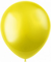 ballonnen metallic 33 cm latex geel 100 stuks