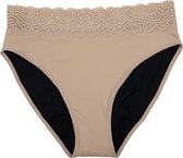 Moodies menstruatie & incontinentie ondergoed - Classic Brief Lace - moderate kruisje - beige - maat XL - period underwear