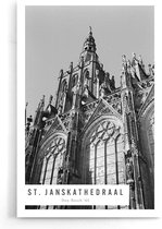 Walljar - Sint-Janskathedraal '65 - Zwart wit poster