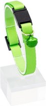 Verstelbare Groen Kattenhalsband Met Veiligheidsslot en rammelaar 22-30 cm