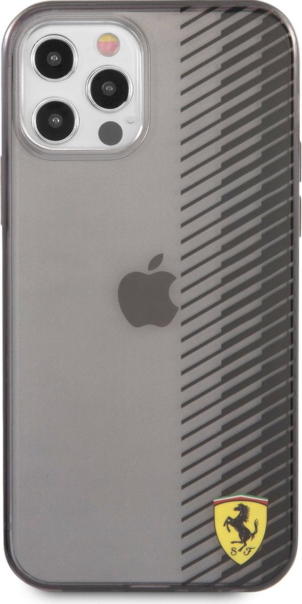 Ferrari On-Track Gradient Back Case - Geschikt voor Apple iPhone 12/12 Pro (6.1") - Zwart