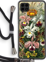 Case Company® - Samsung Galaxy A22 4G hoesje met Koord - Haeckel Orchidae - Telefoonhoesje met Zwart Koord - Bescherming aan alle Kanten en Over de Schermrand